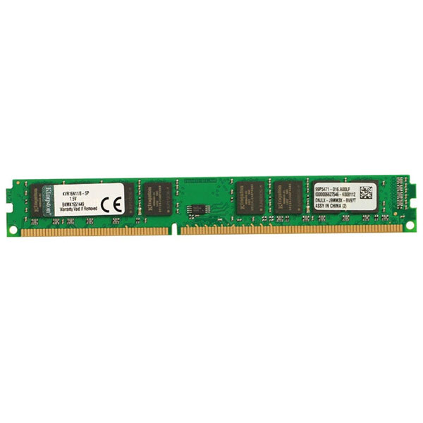 رم دسکتاپ DDR3 تک کاناله 1600 مگاهرتز CL11 کینگستون مدل KVR16N11/8 PC3-12800 ظرفیت 8 گیگابایت